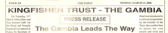 The Gambia leads the Way The Gambia leads the Way