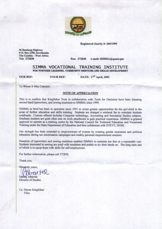 SIMMA VOCATIONAL TRAINING INSTITUTE x2