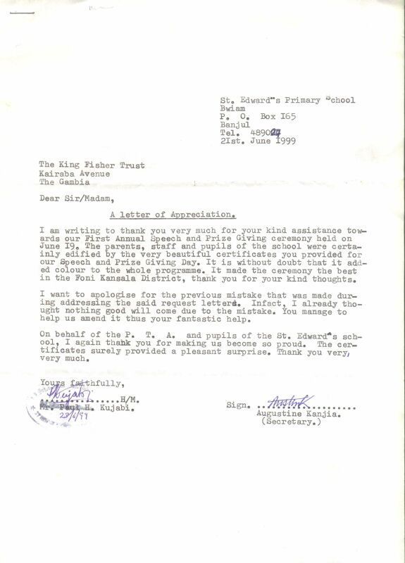 St. Edward's Primary .School 21st July 1999