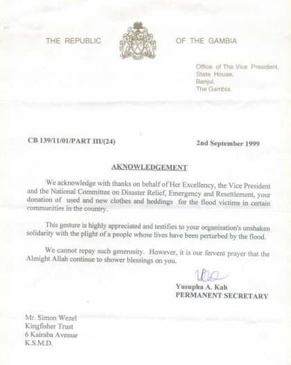 Office of the Vice President, 2nd September 1999 Office of the Vice President, 2nd September 1999