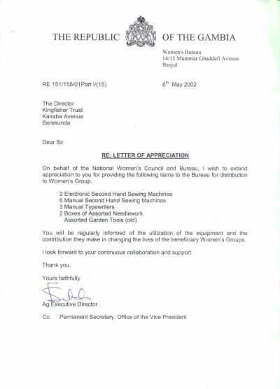 On behalf of the National Women's Council and Bureau