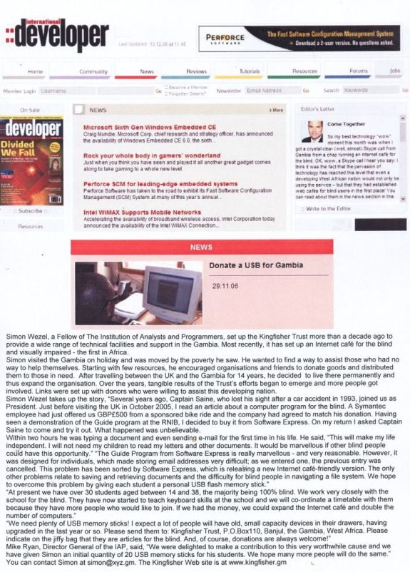 article in Developer Australia