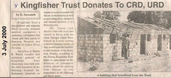 Kingfisher Trust donates to CRD, URD Kingfisher Trust donates to CRD, URD