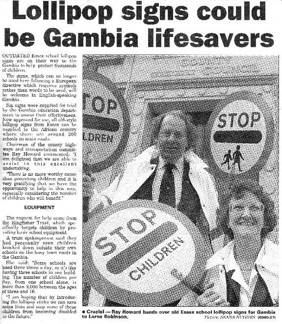 Lollipop signs could be Gambia lifesavers Lollipop signs could be Gambia lifesavers
